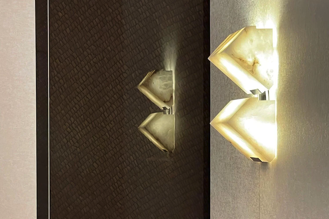 Enhance Your Bedroom with a Modern Alabaster Staircase Wall Sconce