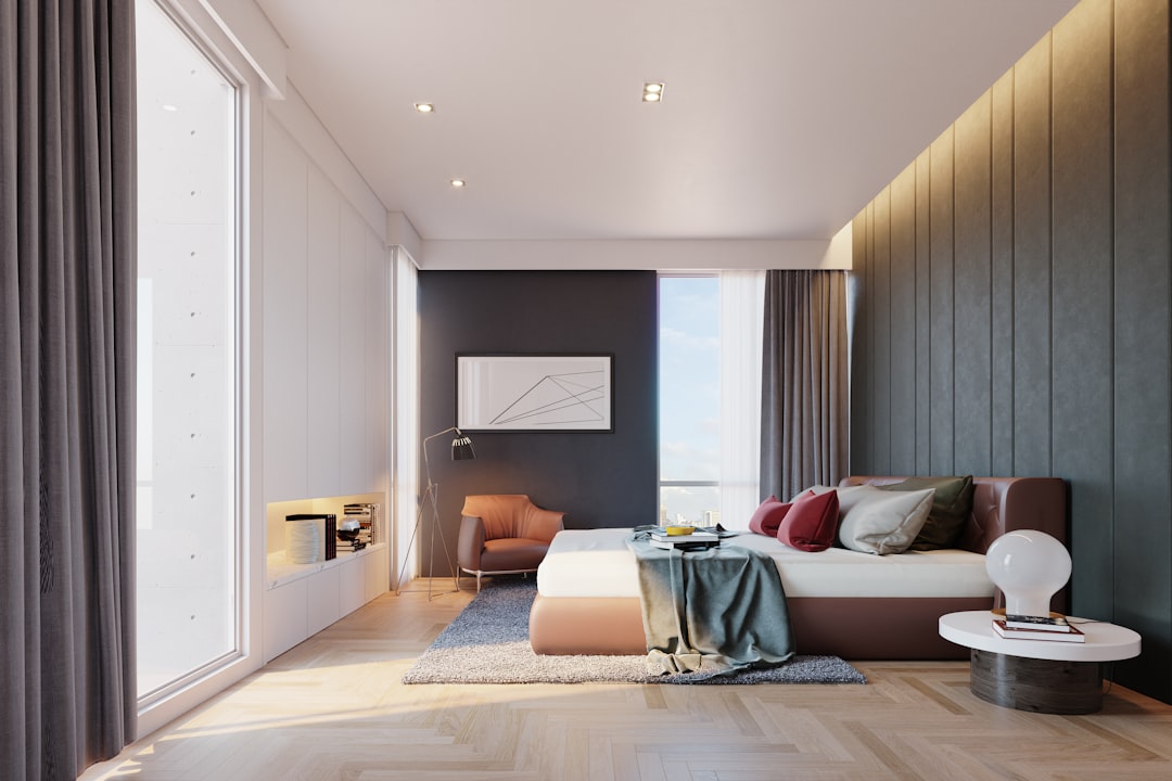 Photo bedroom floor lamp